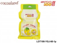 Cocoaland yogurt gummy - LOT100 Yogurt Gummy with Mango Juice 60 gram 1-Pack LOT100 Yougurt Gummy